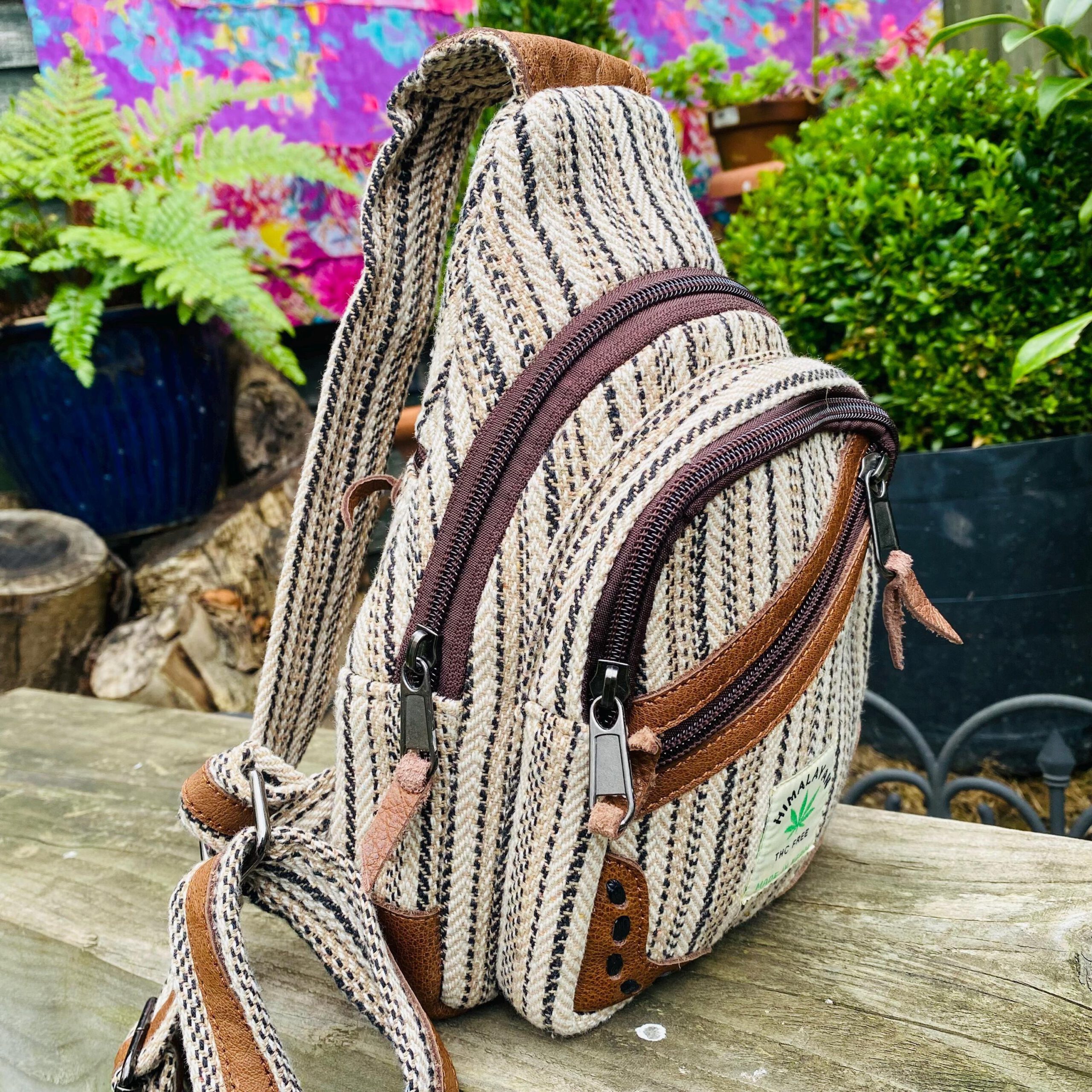 Leather Hemp Chest Bag - Image 2