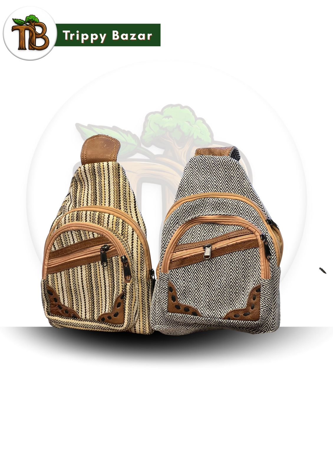 Leather Hemp Chest Bag - Image 7