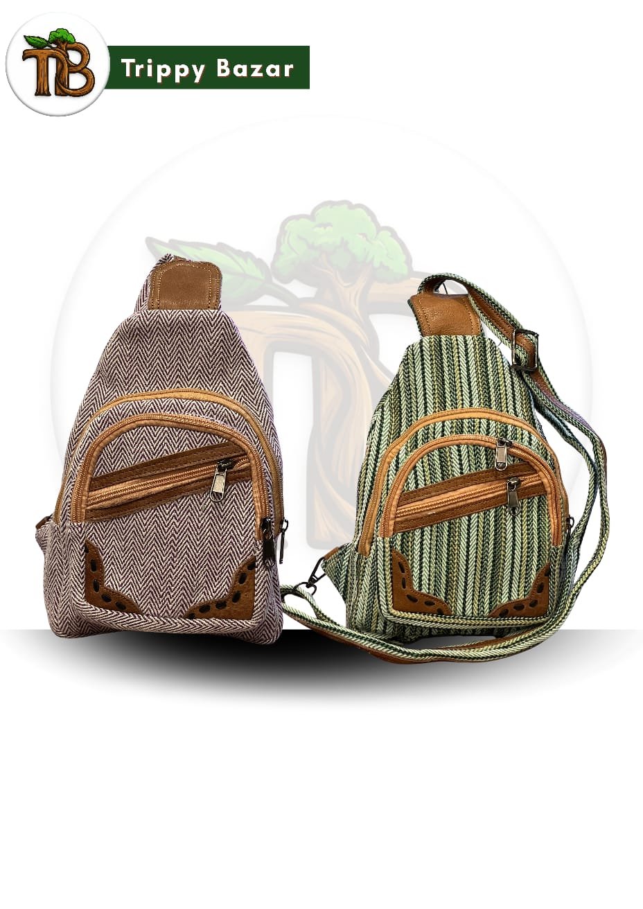 Leather Hemp Chest Bag - Image 4