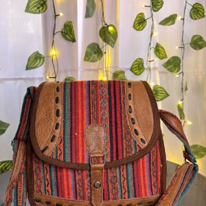 CrossBody Bag ( Leather & Hemp Mix )